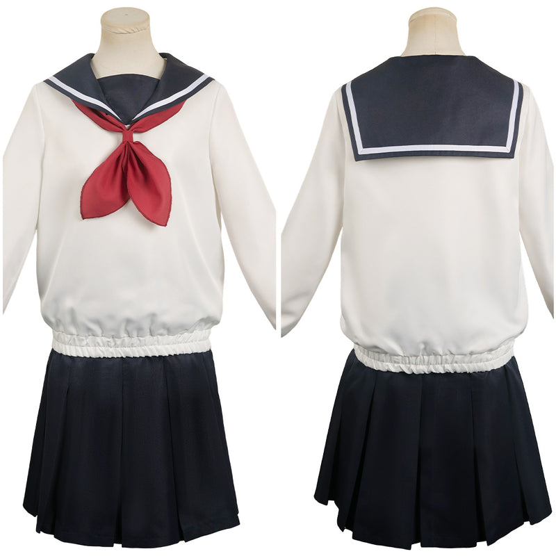 How to Become Ordinary Anime Yuki Osanai Women White Uniform Dress Cosplay Costume