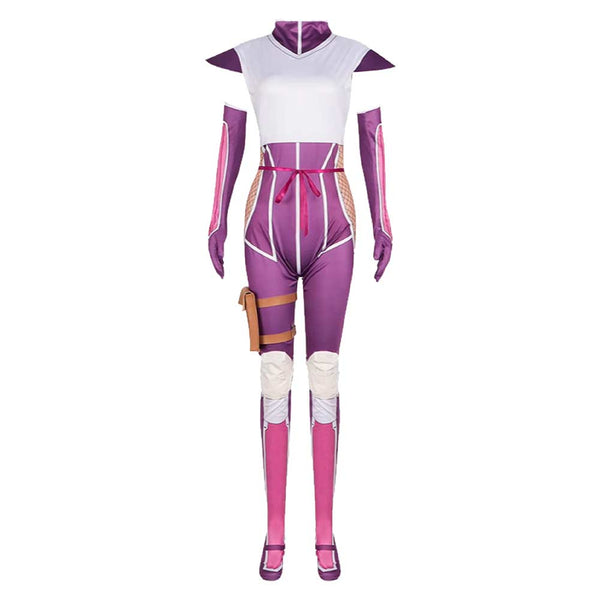 I'm Living with an Otaku NEET Kunoichi!? Ayame Momochi Women Purple Jumpsuit Cosplay Costume