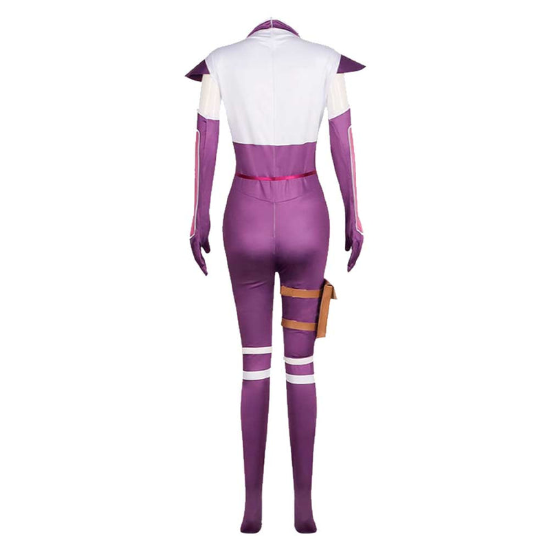 I'm Living with an Otaku NEET Kunoichi!? Ayame Momochi Women Purple Jumpsuit Cosplay Costume