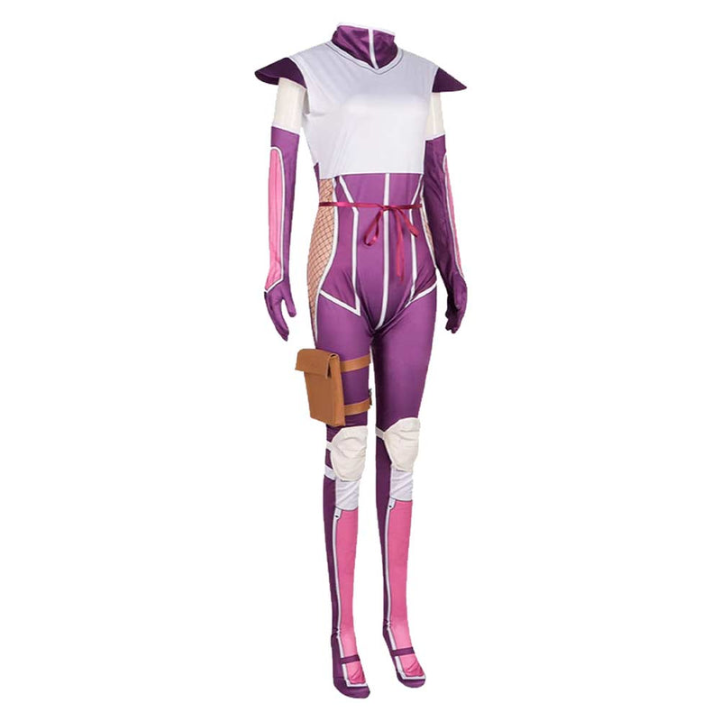 I'm Living with an Otaku NEET Kunoichi!? Ayame Momochi Women Purple Jumpsuit Cosplay Costume