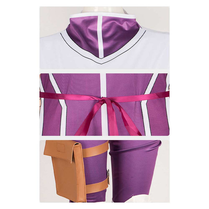 I'm Living with an Otaku NEET Kunoichi!? Ayame Momochi Women Purple Jumpsuit Cosplay Costume