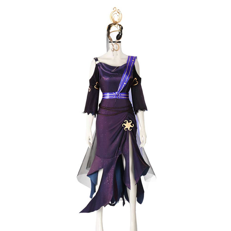 Identity V Priestess The Envoy of Yog-Sothoth Women Purple Dress Outfit Cosplay Costume