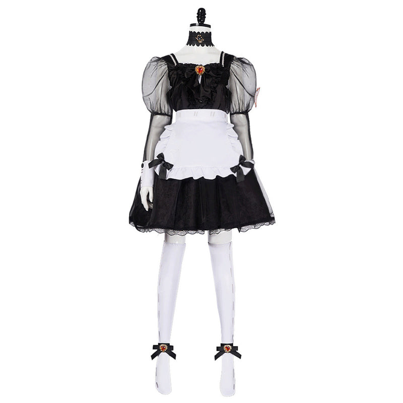black maid dress Plus Size Long Maid Costume Dress Unisex Clothing Men Women Anime Lolita Cosplay