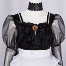 Identity V Scarlet Priestess Women Black Maid Dress Carnival Halloween Cosplay Costume