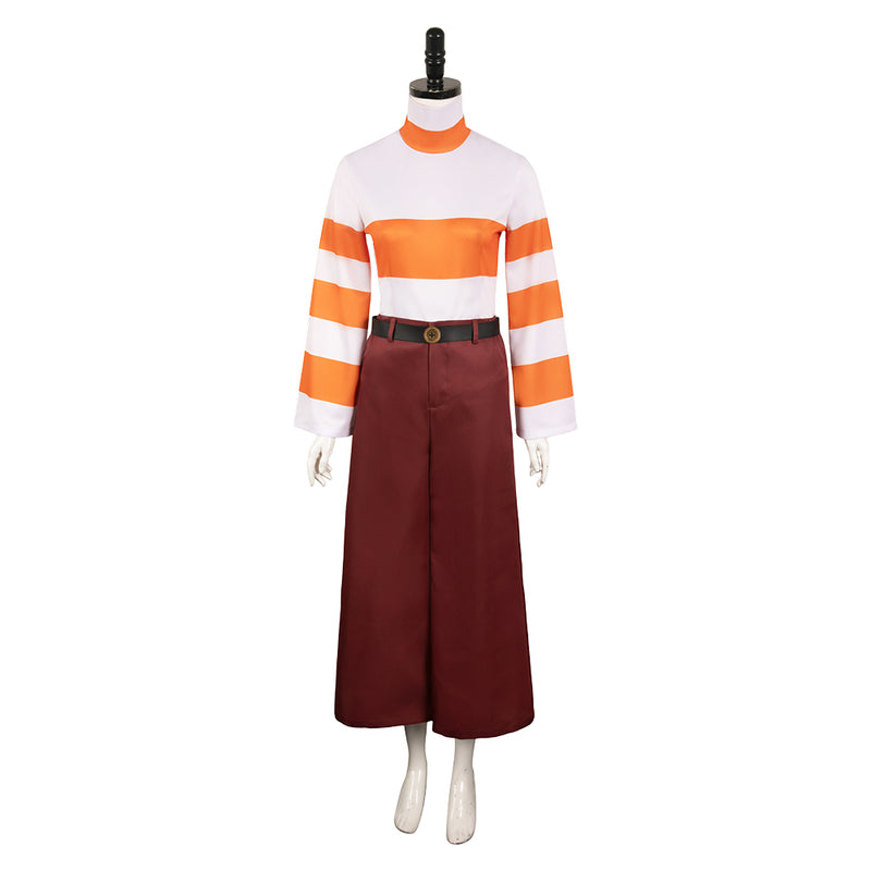 Inside Out Movie Anxiety Women Orange Outfit Party Carnival Halloween Cosplay Costume