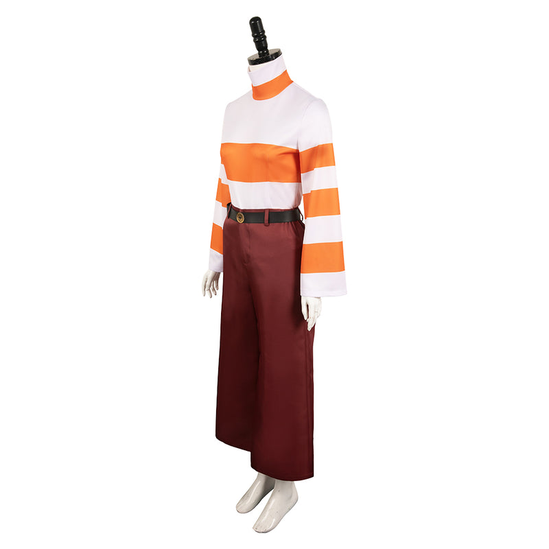 Inside Out Movie Anxiety Women Orange Outfit Party Carnival Halloween Cosplay Costume