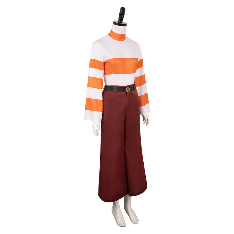 Inside Out Movie Anxiety Women Orange Outfit Party Carnival Halloween Cosplay Costume