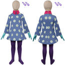 Inside Out Movie Envy Kids Children Blue Dress Party Carnival Halloween Cosplay Costume