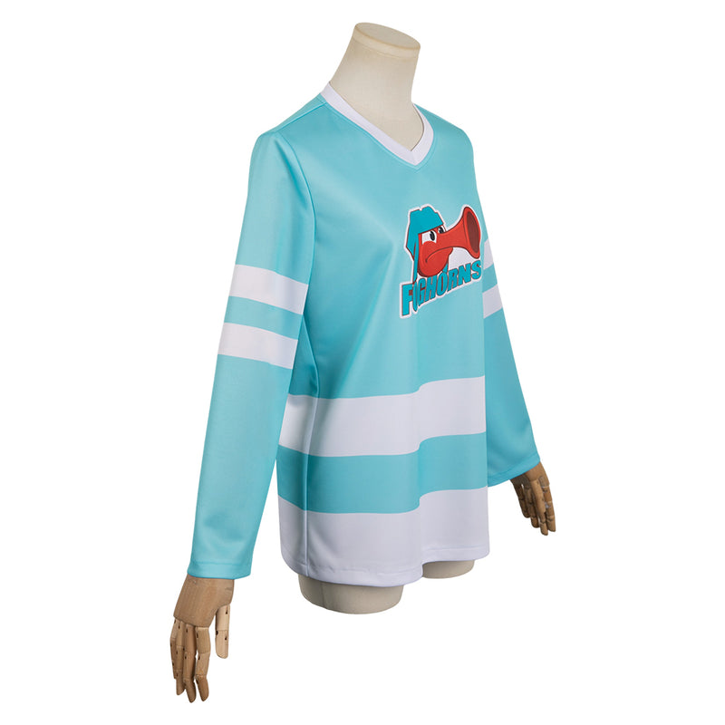 Inside Out Movie Riley Andersen Blue T-shirt Party Carnival Halloween Cosplay Costume