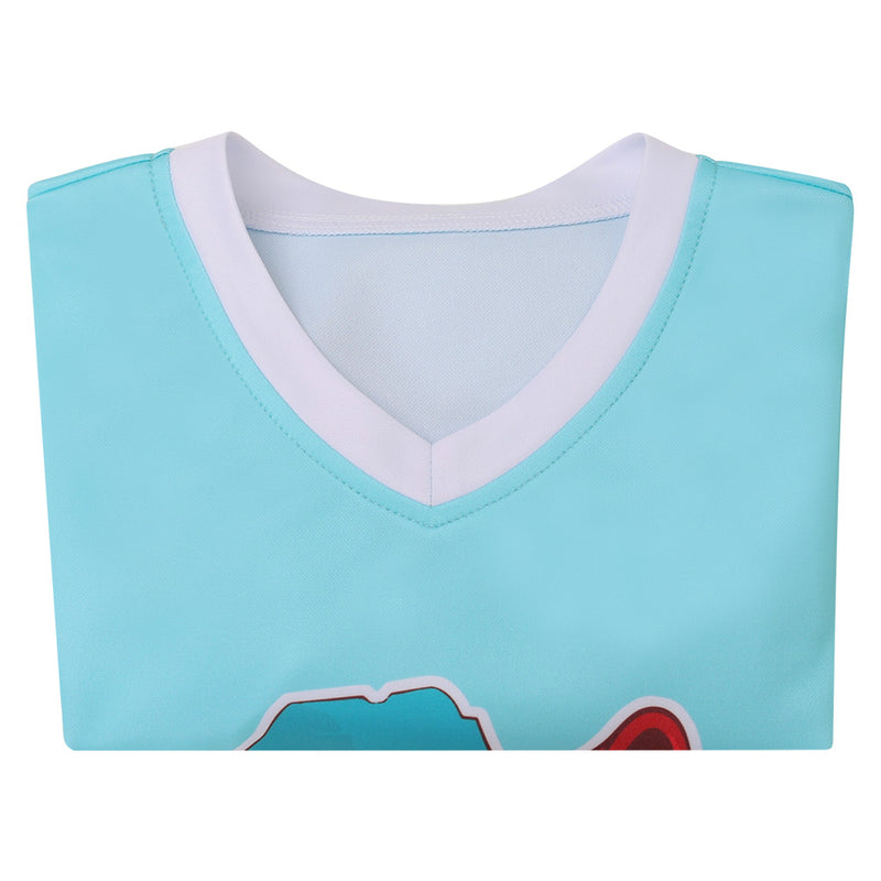 Inside Out Movie Riley Andersen Blue T-shirt Party Carnival Halloween Cosplay Costume