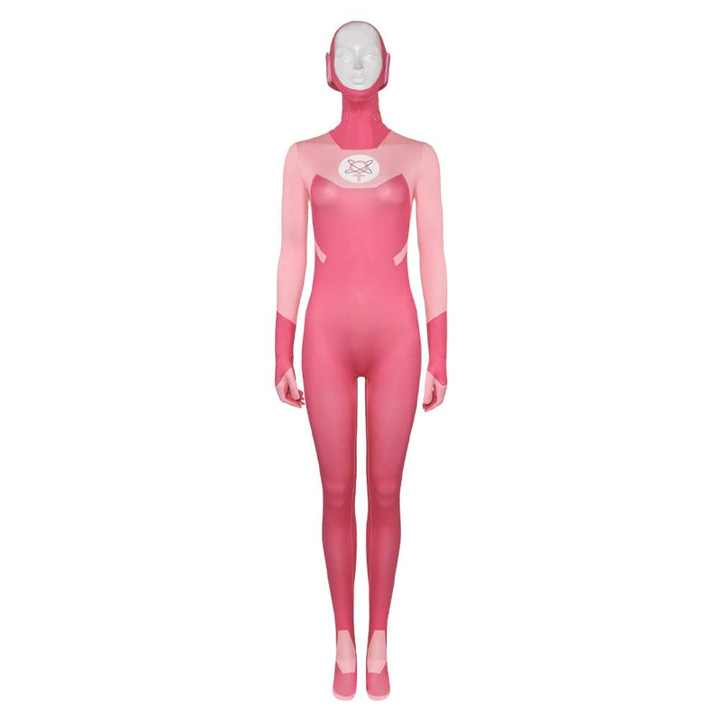 Invincible 2024 Atom Eve Women Pink Jumpsuit Party Carnival Halloween Cosplay Costume