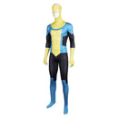 Invincible Mark Grayson Blue Yellow Jumpsuit Combat Suit Carnival Halloween Cosplay Costume