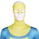 Invincible Mark Grayson Blue Yellow Jumpsuit Combat Suit Carnival Halloween Cosplay Costume