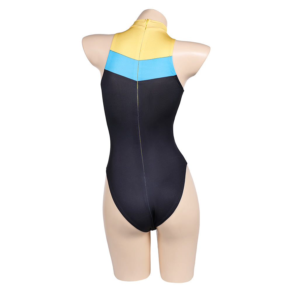 Invincible Mark Grayson Blue Yellow One-piece Swimsuit Carnival