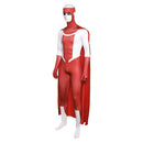 Invincible Mark Grayson Red Jumpsuit With Cloak Carnival Halloween Cosplay Costume