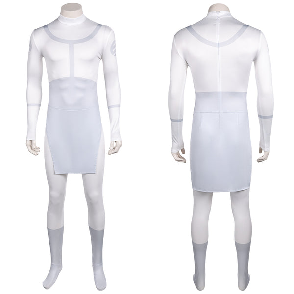 Invincible Mark Grayson White Jumpsuit Combat Suit Carnival Halloween Cosplay Costume