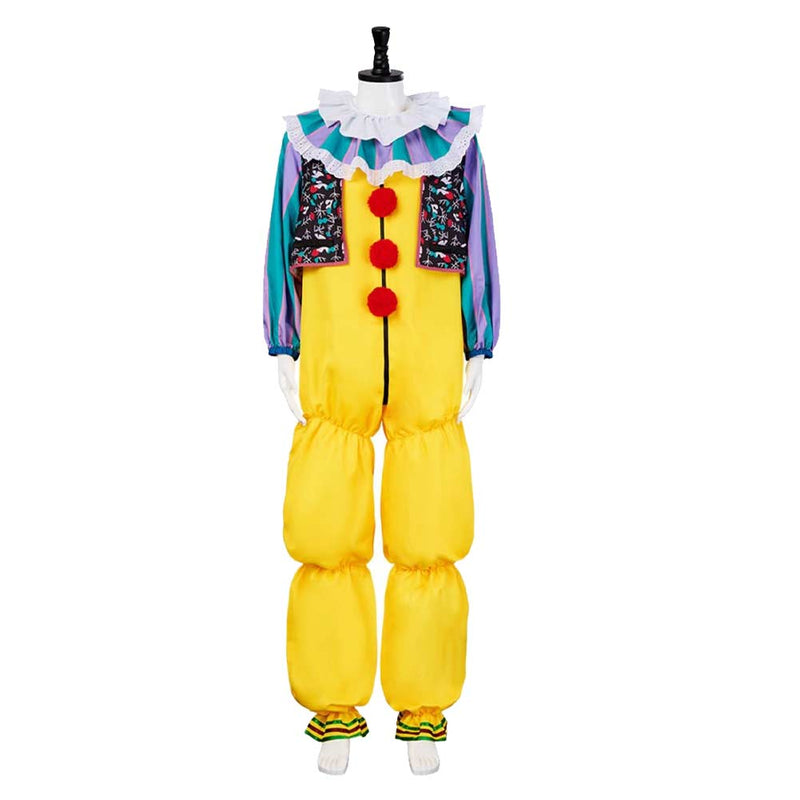 It Movie Pennywise Yellow Jumpsuit Party Carnival Halloween Cosplay Costume