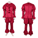 It Welcome to Derry Pennywise Red Horror Clown Outfit Men Halloween Carnival Party Cosplay Costume