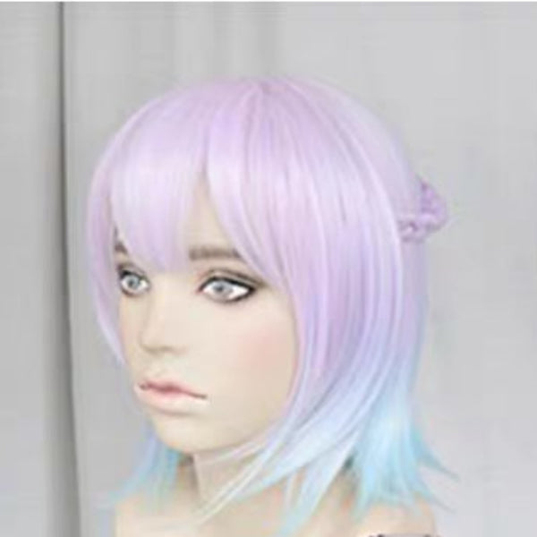 Anime Purple Cosplay Wig Carnival Halloween Prop
