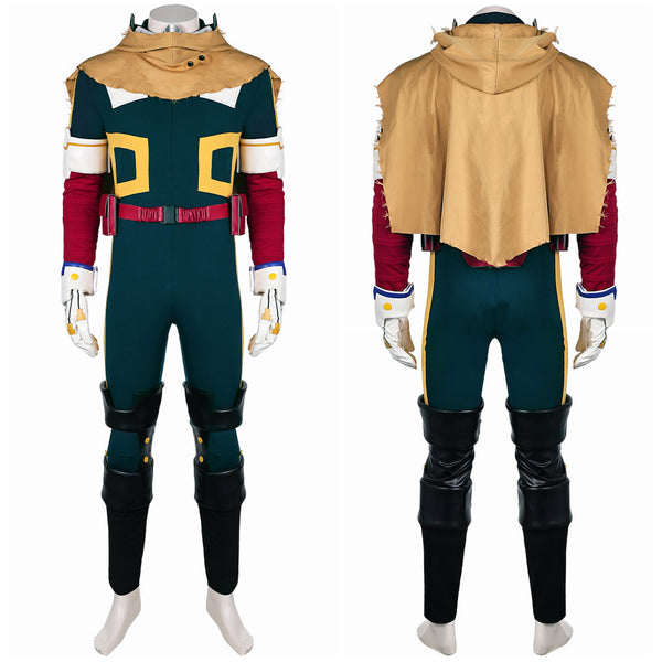 Izuku Midoriya Green Jumpsuit Full Set Outfit Party Carnival Halloween Cosplay Costume