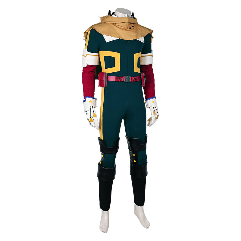 Izuku Midoriya Green Jumpsuit Full Set Outfit Party Carnival Halloween Cosplay Costume