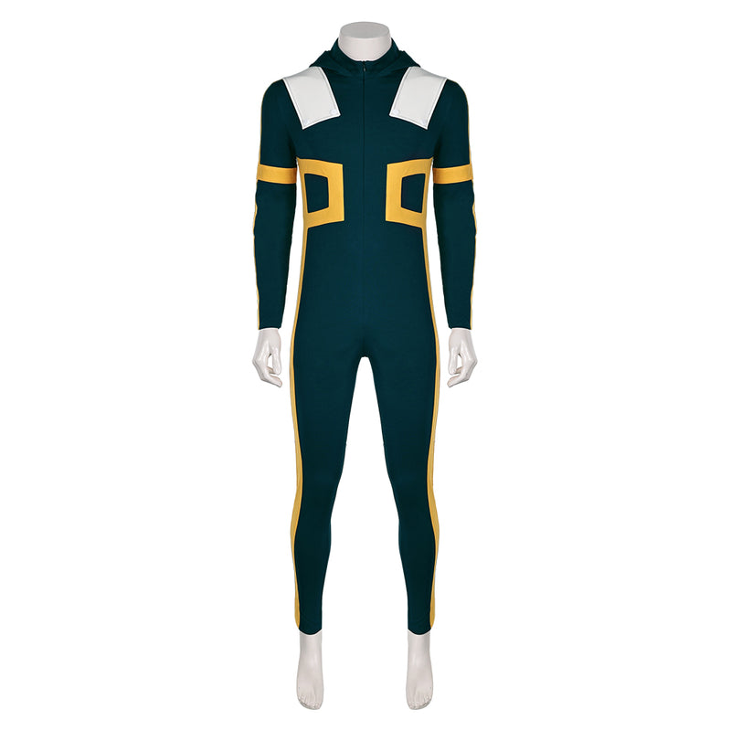 Izuku Midoriya Green Jumpsuit Full Set Outfit Party Carnival Halloween Cosplay Costume