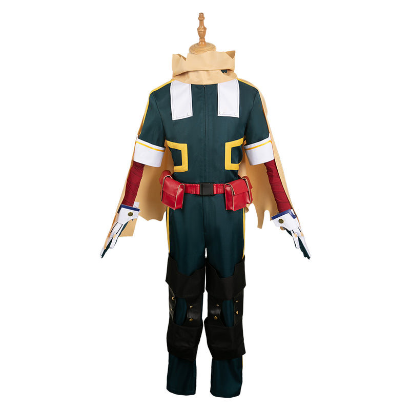 Izuku Midoriya Green Outfit Combat Suit Party Carnival Halloween Cosplay Costume