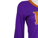 Jennifers Body Jennifer Check Purple Cheerleader Outfits Halloween Carnival Party Cosplay Costume