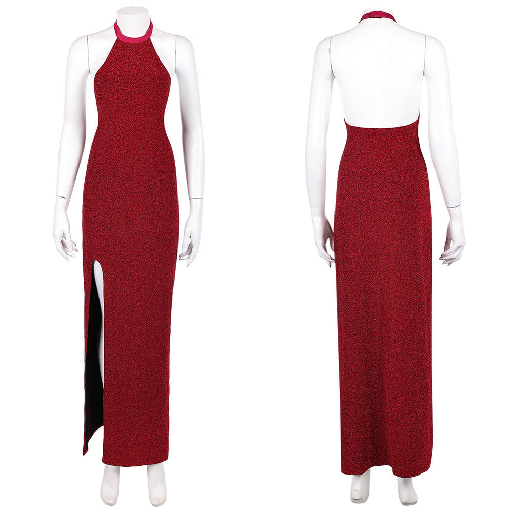 John Wick: Ballerina 2025 Eve Macarro Rooney Women Red Dress Carnival Halloween Cosplay Costume