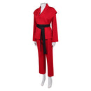 John Wick: Ballerina 2025 Eve Macarro Women Red Taekwondo Uniform Cosplay Costume
