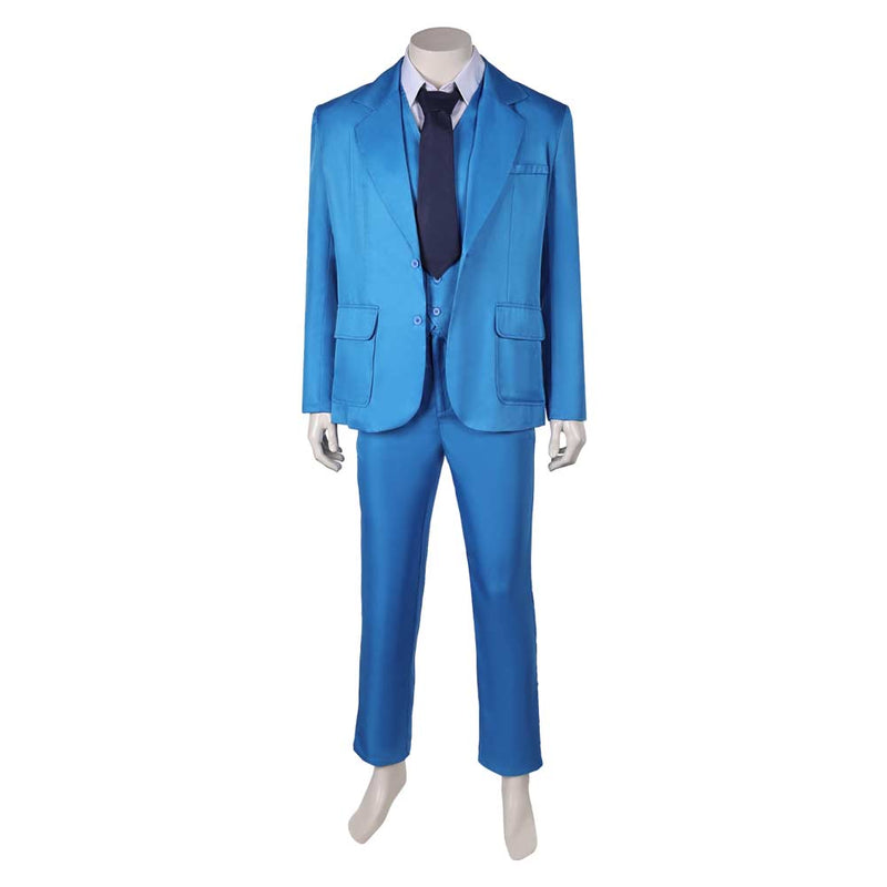 Joker: Folie à Deux (2024) Movie Arthur Fleck Blue Suit Party Carnival Halloween Cosplay Costume