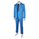 Joker: Folie à Deux (2024) Movie Arthur Fleck Blue Suit Party Carnival Halloween Cosplay Costume