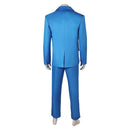 Joker: Folie à Deux (2024) Movie Arthur Fleck Blue Suit Party Carnival Halloween Cosplay Costume