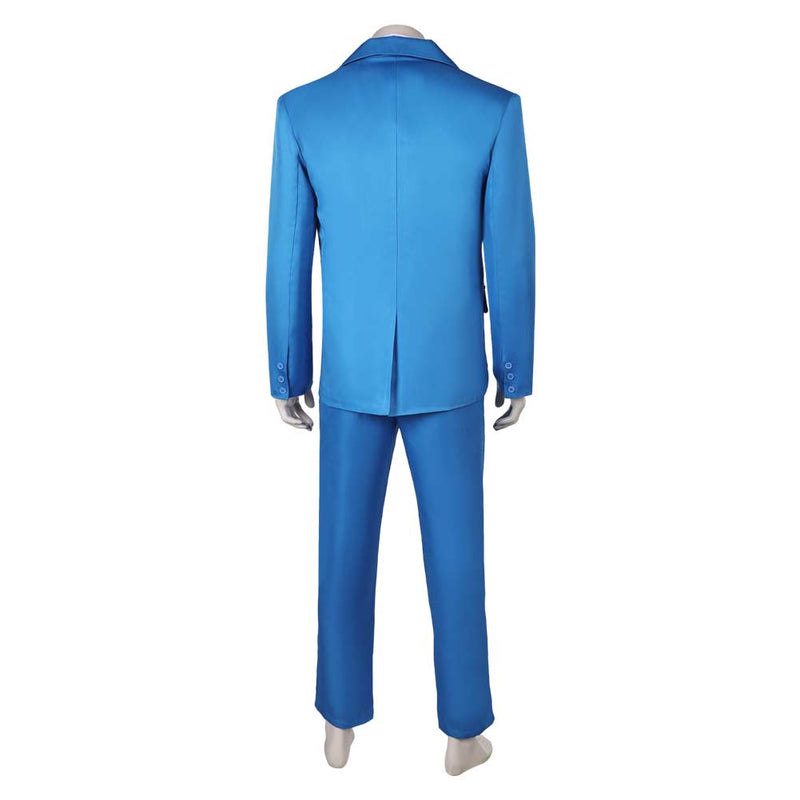 Joker: Folie à Deux (2024) Movie Arthur Fleck Blue Suit Party Carnival Halloween Cosplay Costume