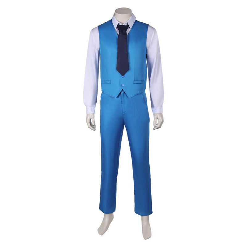 Joker: Folie à Deux (2024) Movie Arthur Fleck Blue Suit Party Carnival Halloween Cosplay Costume