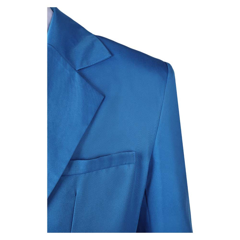 Joker: Folie à Deux (2024) Movie Arthur Fleck Blue Suit Party Carnival Halloween Cosplay Costume