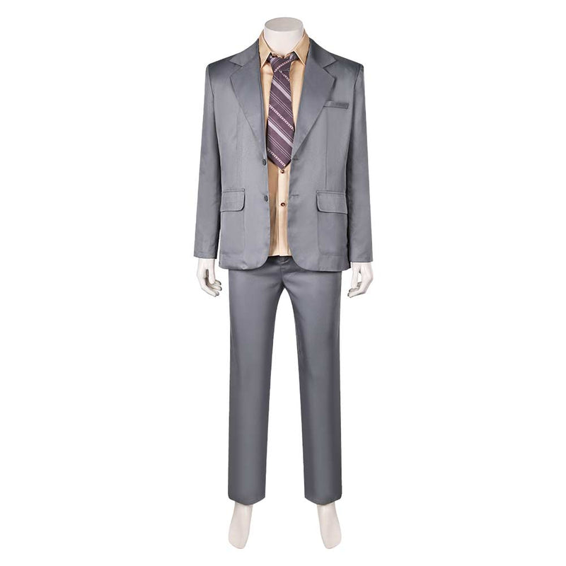 Joker: Folie à Deux (2024) Movie Arthur Fleck Grey Suit Party Carnival Halloween Cosplay Costume