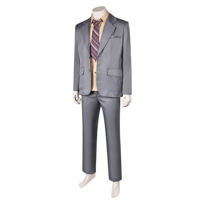 Joker: Folie à Deux (2024) Movie Arthur Fleck Grey Suit Party Carnival Halloween Cosplay Costume