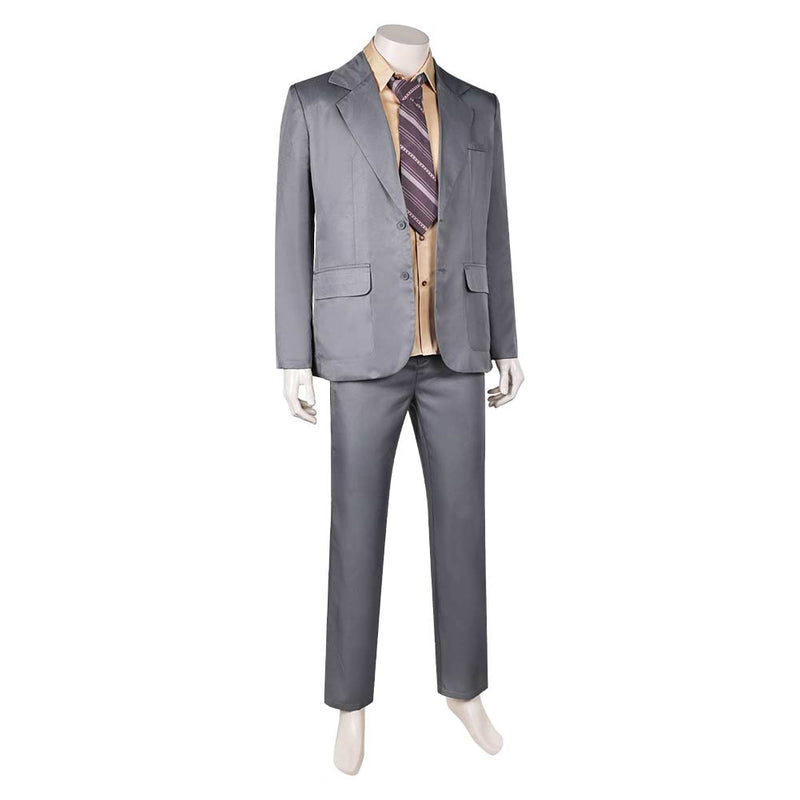 Joker: Folie à Deux (2024) Movie Arthur Fleck Grey Suit Party Carnival Halloween Cosplay Costume