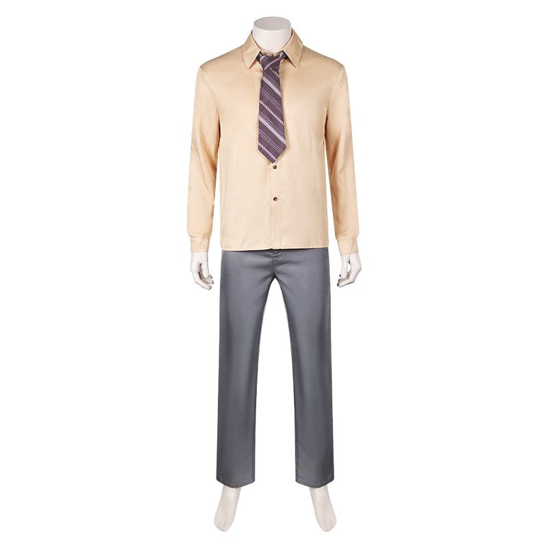 Joker: Folie à Deux (2024) Movie Arthur Fleck Grey Suit Party Carnival Halloween Cosplay Costume