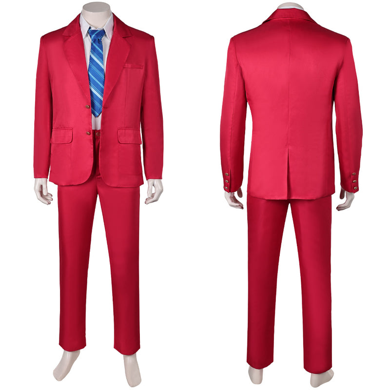 Joker: Folie à Deux (2024) Movie Arthur Fleck Red Outfit Party Carnival Halloween Cosplay Costume