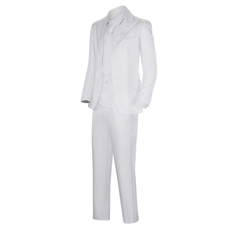 Joker: Folie à Deux (2024) Movie Arthur Fleck White Suit Party Carnival Halloween Cosplay Costume