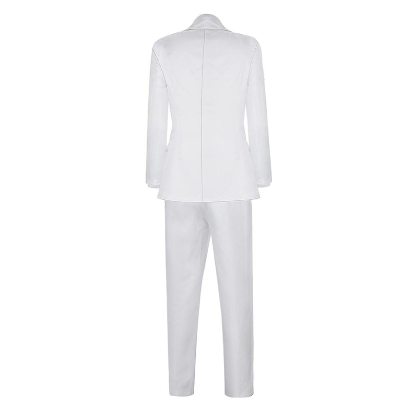 Joker: Folie à Deux (2024) Movie Arthur Fleck White Suit Party Carnival Halloween Cosplay Costume