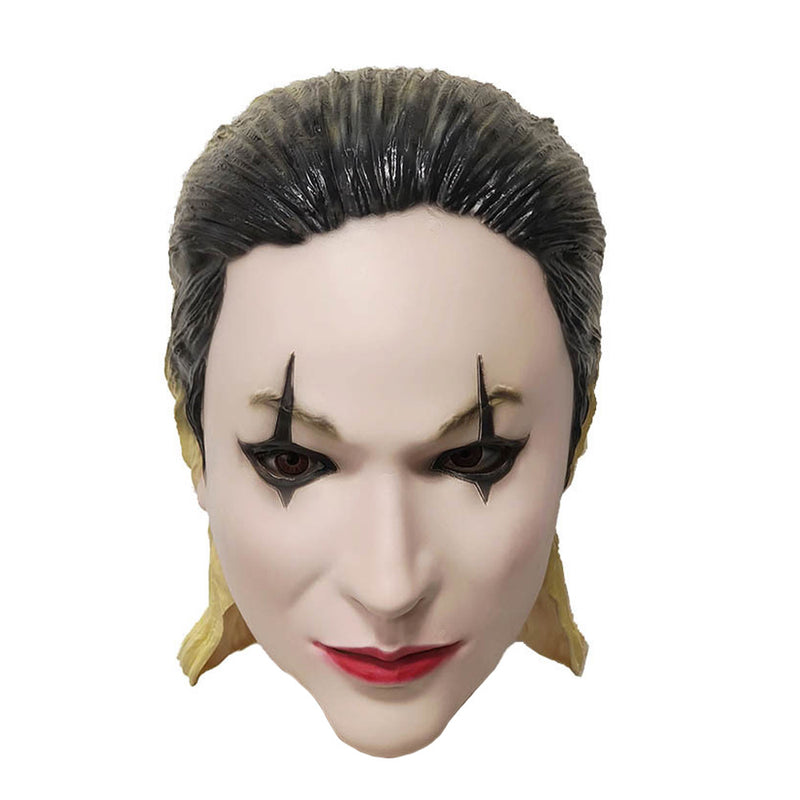 Joker: Folie à Deux (2024) Movie Harley Quinn Slicked Back Wig Cosplay Latex Masks Halloween Party Costume Props