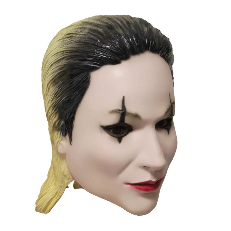 Joker: Folie à Deux (2024) Movie Harley Quinn Slicked Back Wig Cosplay Latex Masks Halloween Party Costume Props