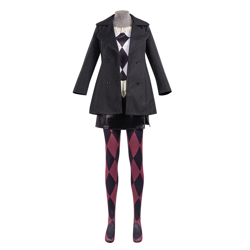 Joker: Folie à Deux (2024) Movie Harley Quinn Women Black Outfit Party Carnival Halloween Cosplay Costume