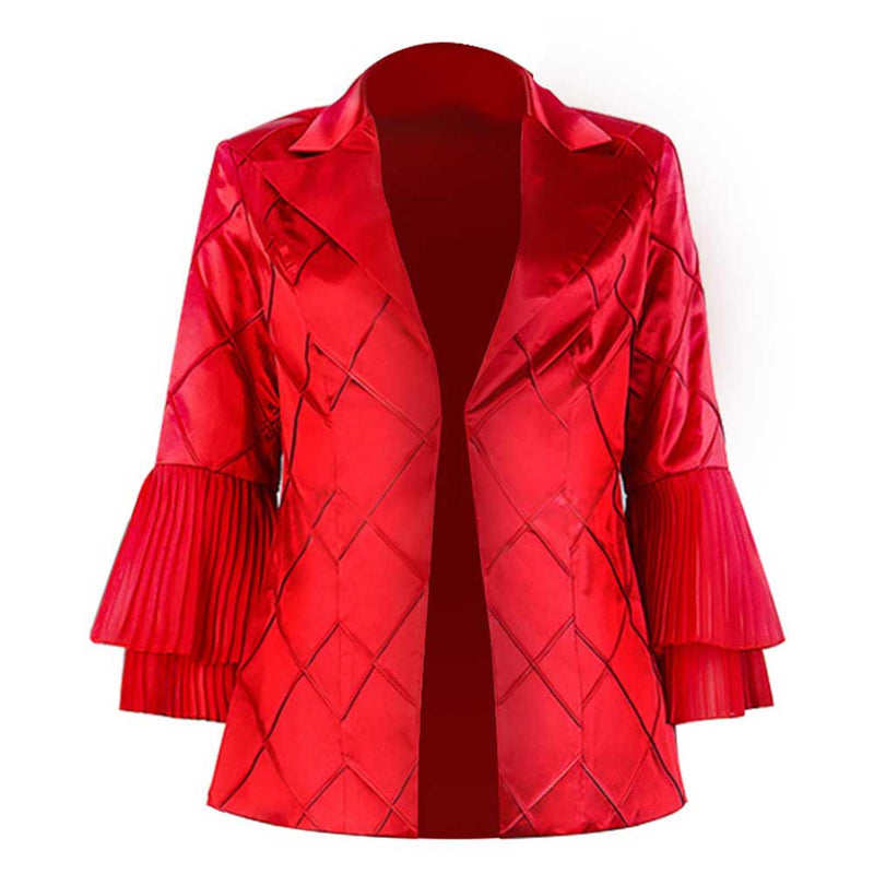 Joker: Folie à Deux (2024) Movie Harley Quinn Women Red Coat Party Carnival Halloween Cosplay Costume