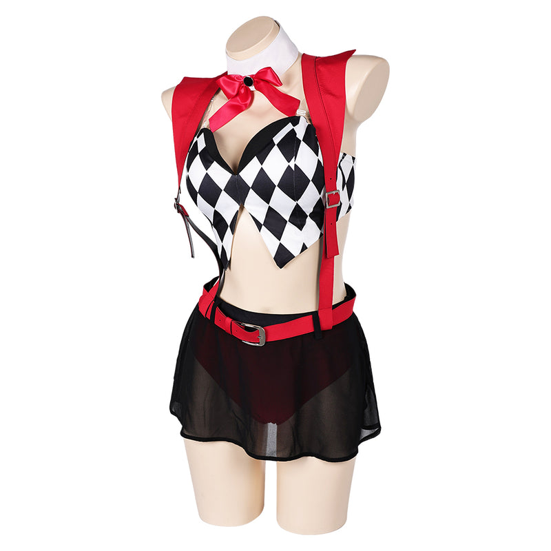 Joker: Folie à Deux (2024) Movie Harley Quinn Women Red Sexy Suit Cosplay Costume Original Design