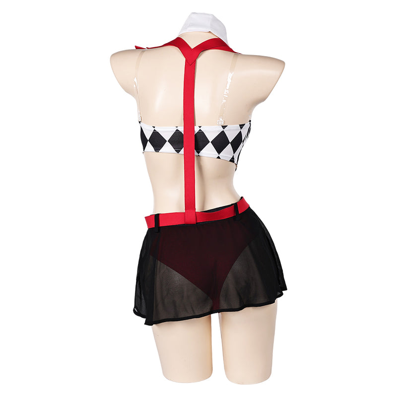 Joker: Folie à Deux (2024) Movie Harley Quinn Women Red Sexy Suit Cosplay Costume Original Design