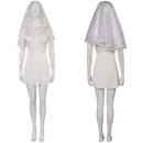 Joker: Folie à Deux (2024) Movie Harley Quinn Women White Dress With Veil Cosplay Costume